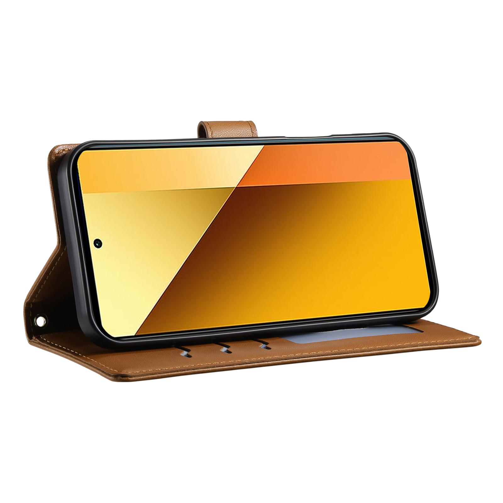 

Leather Case For Xiaomi Redmi 14C 4G/14R 5G/A3 Pro 4G/A4 5G/Poco C75 4G Rhombus Stitching Phone Cover with Long/Short Strap Purple