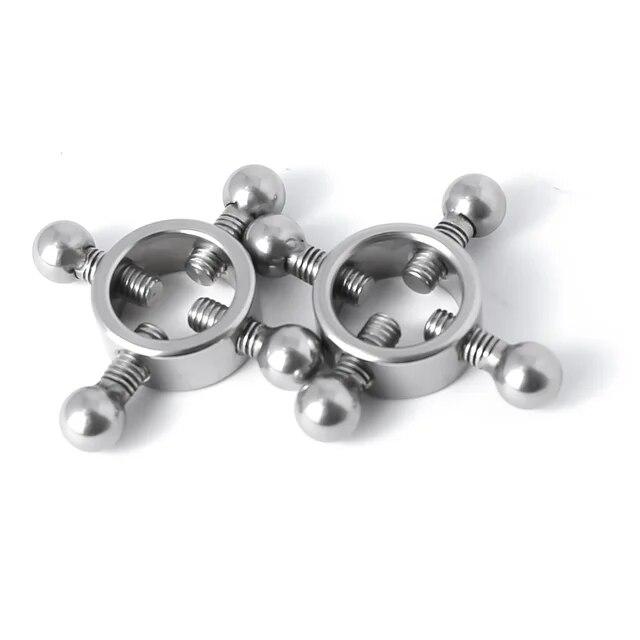 Verstellbare Nippelklemmen Edelstahl Metall Nippelklemmen Brustbondage Fesseln Zubehör BDSM Fetisch Sexspielzeug für Frauen