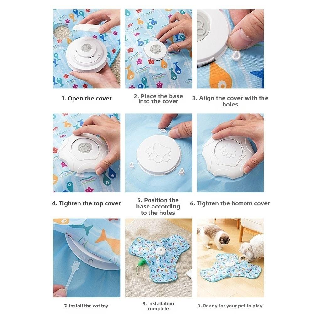 Squeaky Sound Interactive Hide and Seek Cat Toy Bite Resistance Starfish Motion Activated Toy Relieve Boredom Moving Mechanism