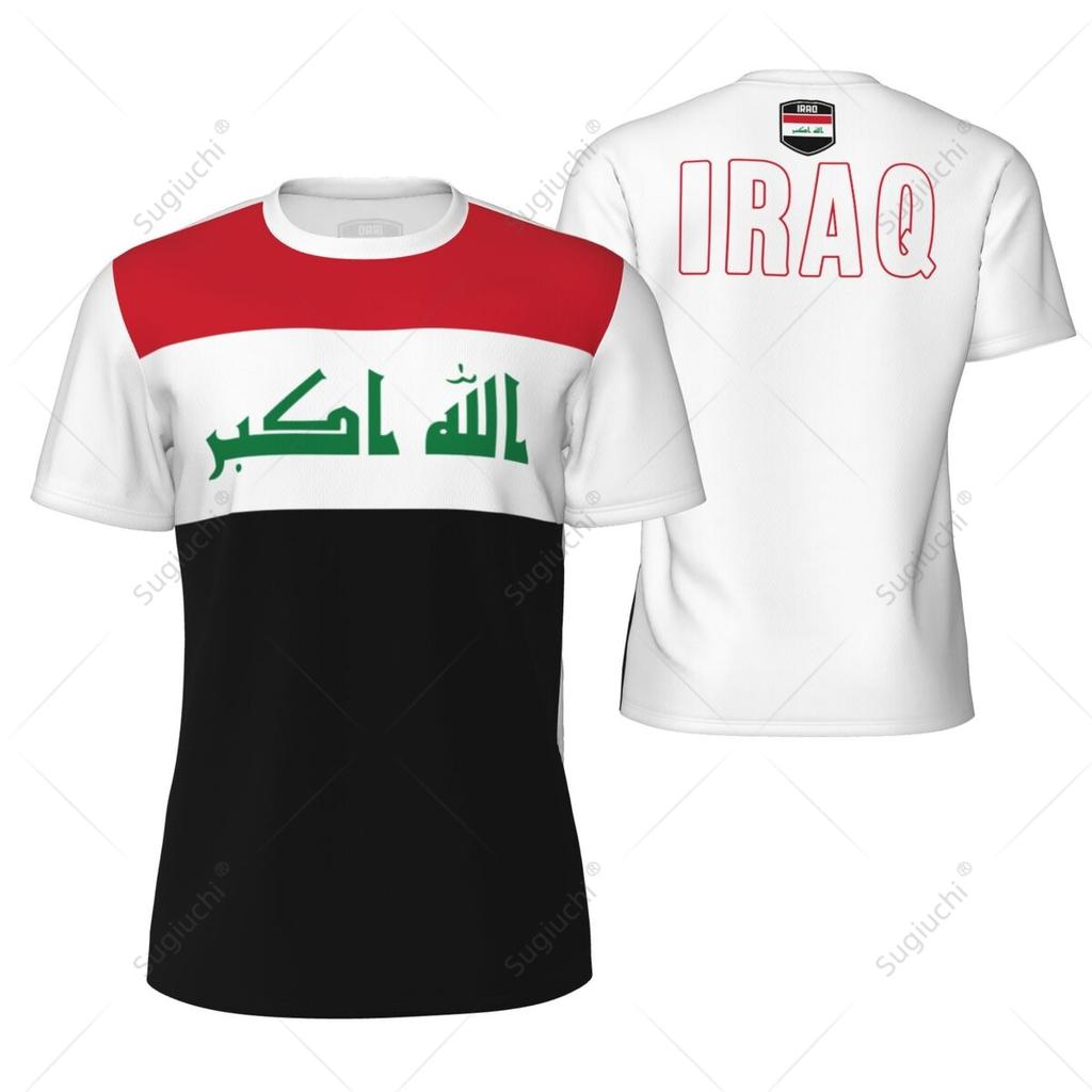 Iraq 3D Printed Men's Sports T-shirt Outdoor Football Team Training Shirt Summer Casual Comfortable Short Sleeved Tops