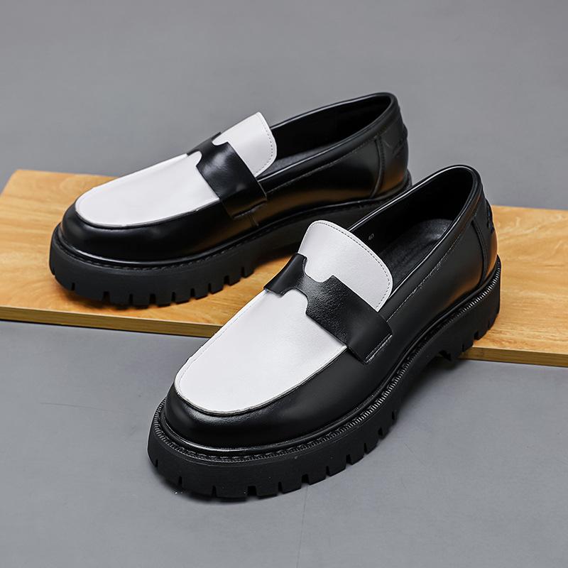 Large Size Foot Cover Pointed Leather Shoes Platform Dress Business Casual Shoes Workplace
