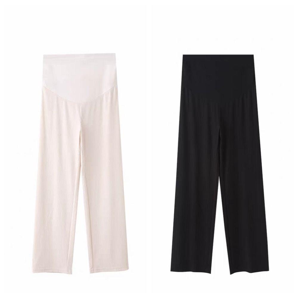 High Waist Straight Leg Pants Loose Wide Leg Pants Woman Fashion Casual Pants Pregnant Female