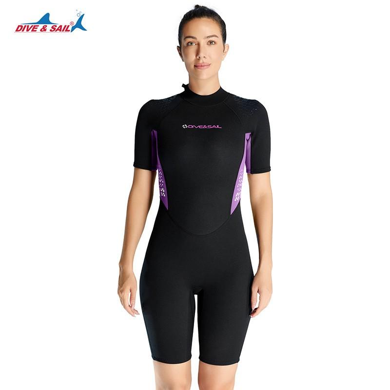 3mm Neoprene Wetsuit Men Women Scuba Diving Snorkeling Surfing Swimming Warm Thermal Short Sleeve Shorts