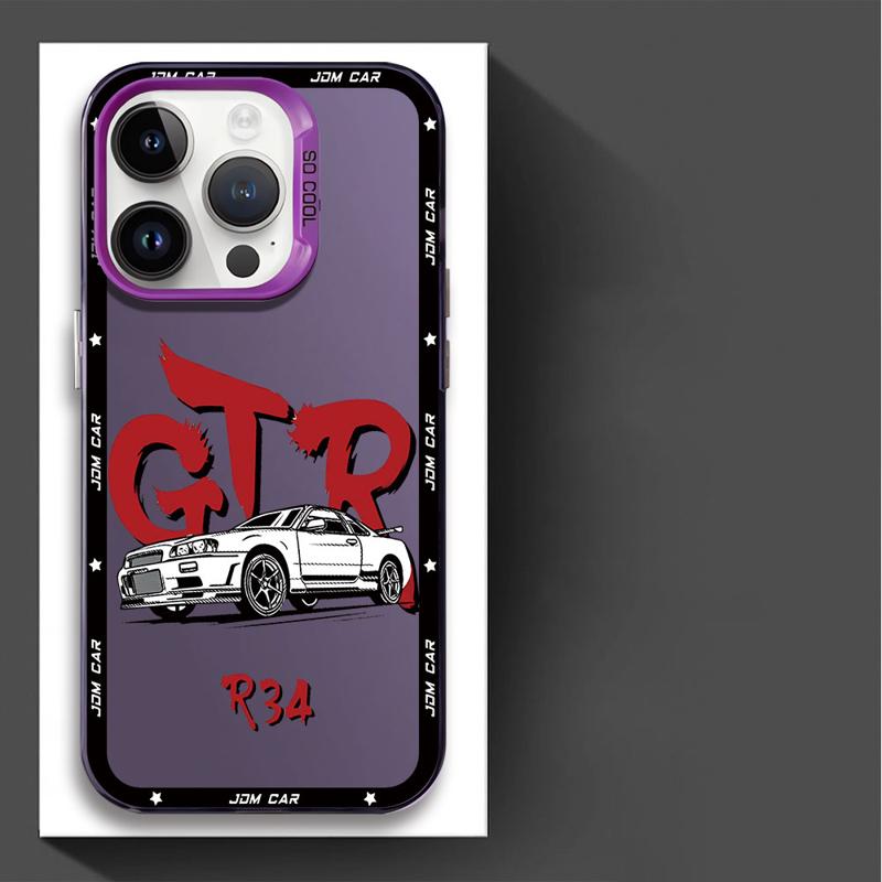 JDM Dream Car Sport Phone Case for Apple iPhone 16 15 Pro Max 13 14 Plus 12 11 Pro Plus  Matte