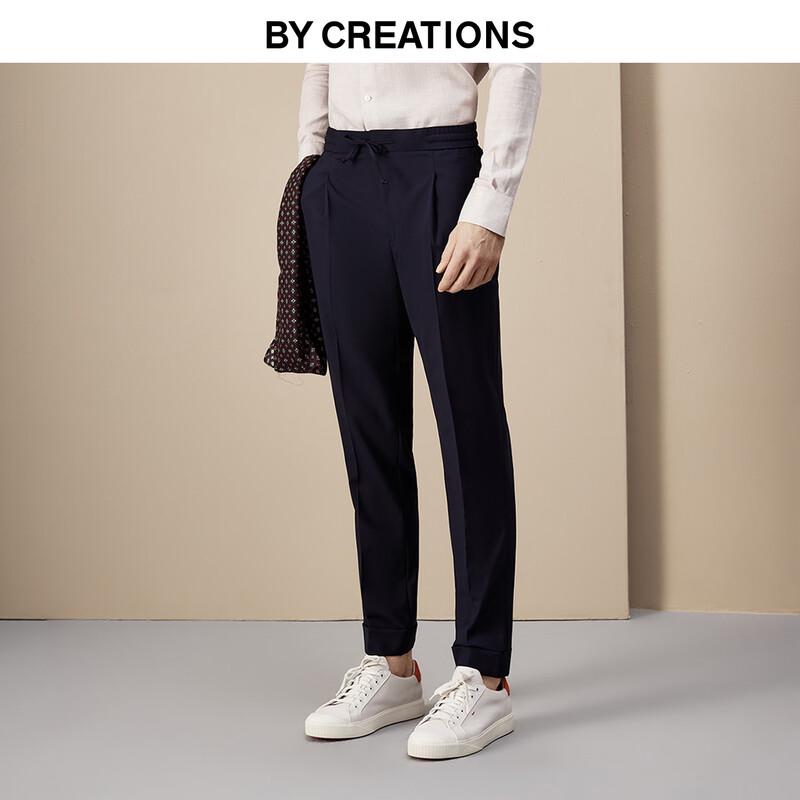 

By Creations Men s Easy-Care Wool Blend Single Pleat Dress Pants 46