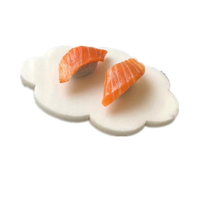 Abay Marble White Cloud Design Serving Plate