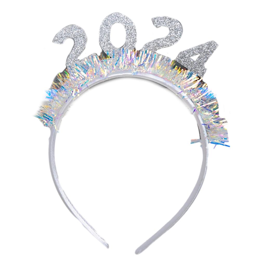 New Year Hairband Women Students Music Festivals Photography Hairband Sequins Letter Headbands for Taking Photo