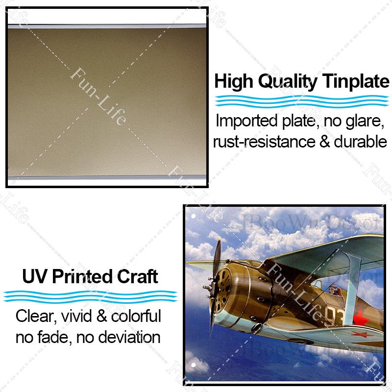 Airplane Fighter Vintage Metal Signs American Style Aircraft Wall Sticker Painting Poster Pub Bar Room Decor