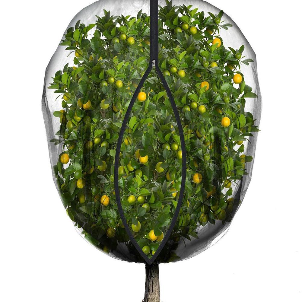 Black Breathable Plant Net Plant Cover Zipper Garden Cover Fruit Tree Net 3x4 Meter Size Easy Installation Design