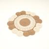 Beige Cotton Braided Placemat -Handcrafted Durable Table Mat for Dining
