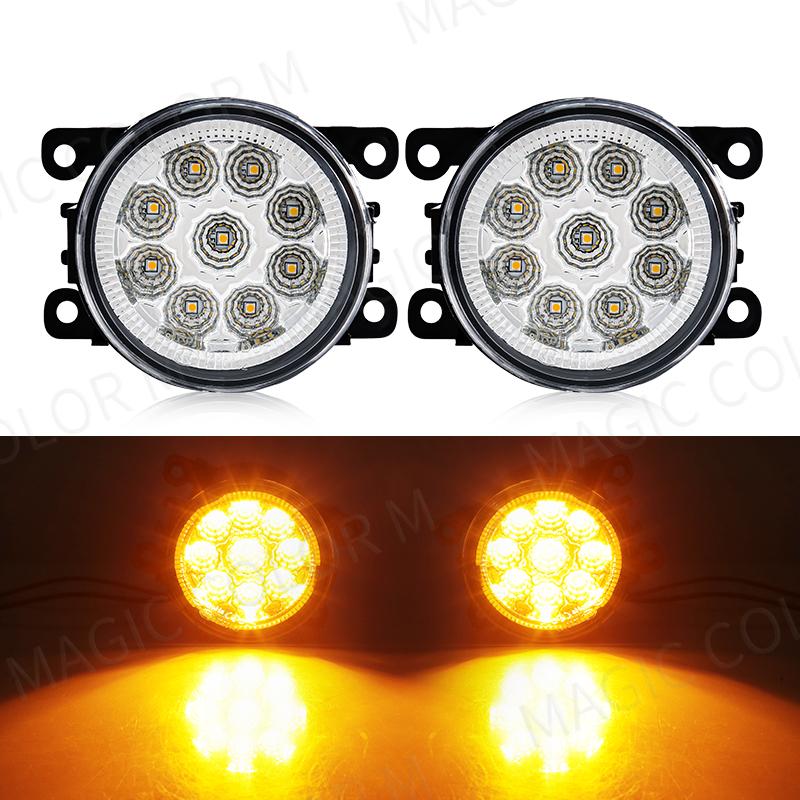 LED Fog Light For Citroen Ford Honda Suzuki Isuzu Mitsubishi Renault Auto Car Fog Lamp 8000LM 30W White Yellow 12V Waterproof