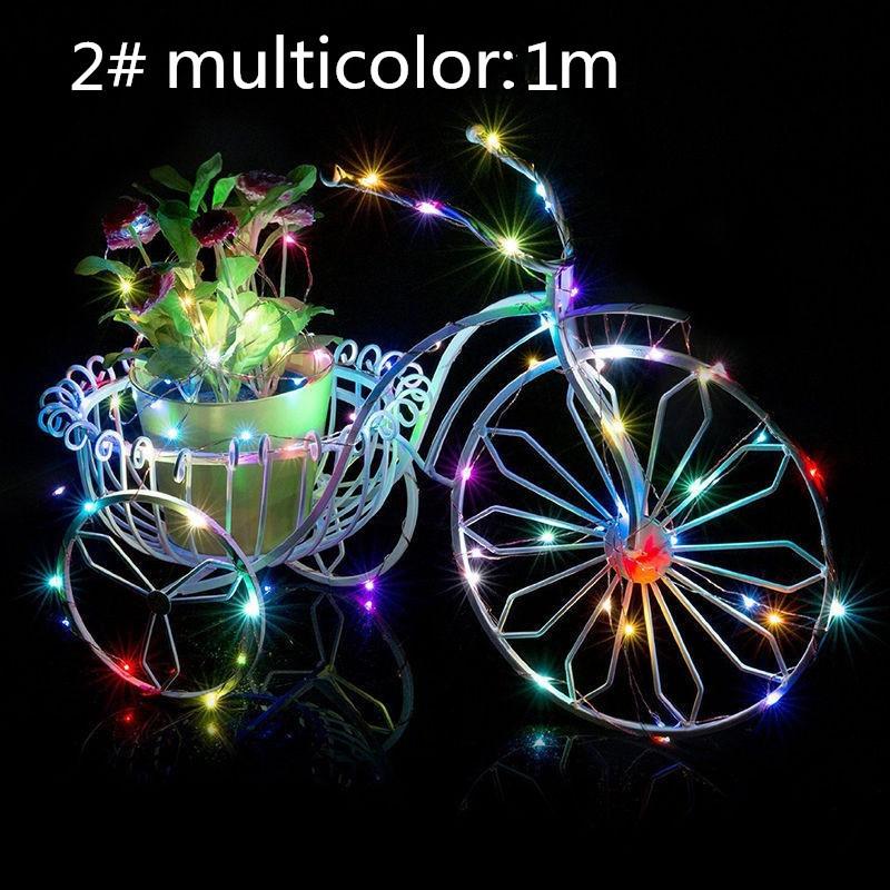 

10 светодиодных аккумуляторов Светодиодные струнные светильники Fairy Power, медные красочные разноцветный