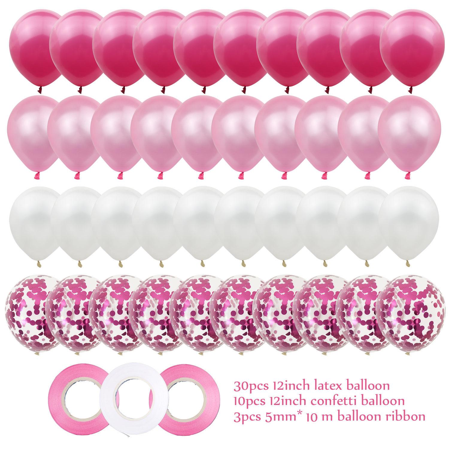 

Розовый и белый металлик розовый набор цепочки из воздушных шаров, набор воздушных шаров с пайетками, оформление для вечеринки, свадьба 240