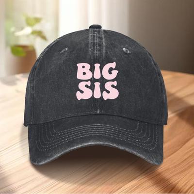 Große Schwester Rosa Brief Baseballkappe Verstellbar Polyester Lässig Street Travel Kopfbedeckung