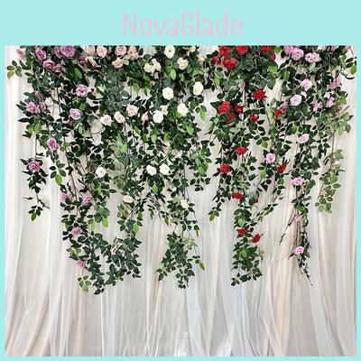 Love Lotus 12branch Rose Wall Hanging Wedding Decor With Silk Flowers For Home And Event Use