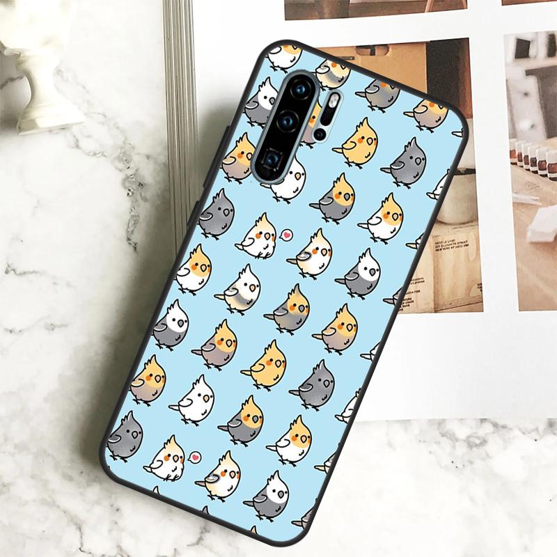 Cartoon Cockatiel Collage For Huawei Nova 10 SE 9 11 Pro Y60 Y70 Y90 Y61 Y91 Y72 Y73 12i 11i 8i P20 P30 P40 Lite Case