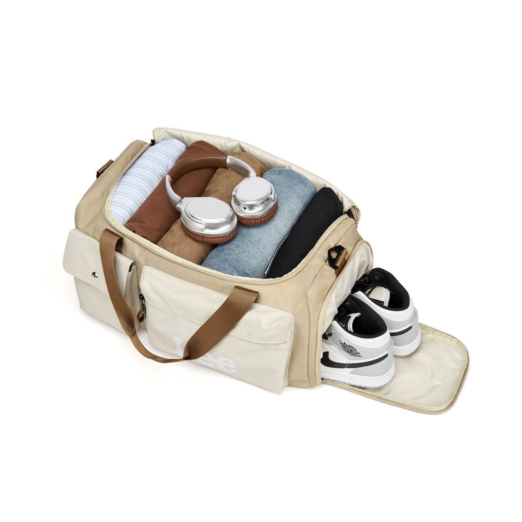 New Lee Fabric Multifunction Shoulder Bag, Crossbody Bag, Gym Bag Unisex Khaki LE240153M