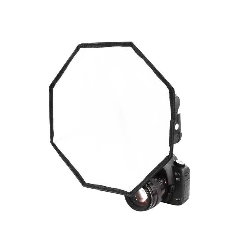 30cm Universal Octagonal Mini Softbox Diffuser for External Hot Shoe Flash Speedlight