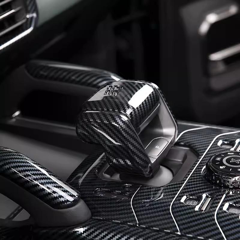 For Chery Jetour Traveller T2  2024 ABS Carbon Fibre Handball Trim Sticker Frame Gear Head Knob Cover Interior Accessories