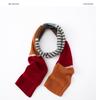 Women's Korean Style Cashmere Scarf - Contrasting Colors, Pure, Warm, and Versatile for Autumn/Winter