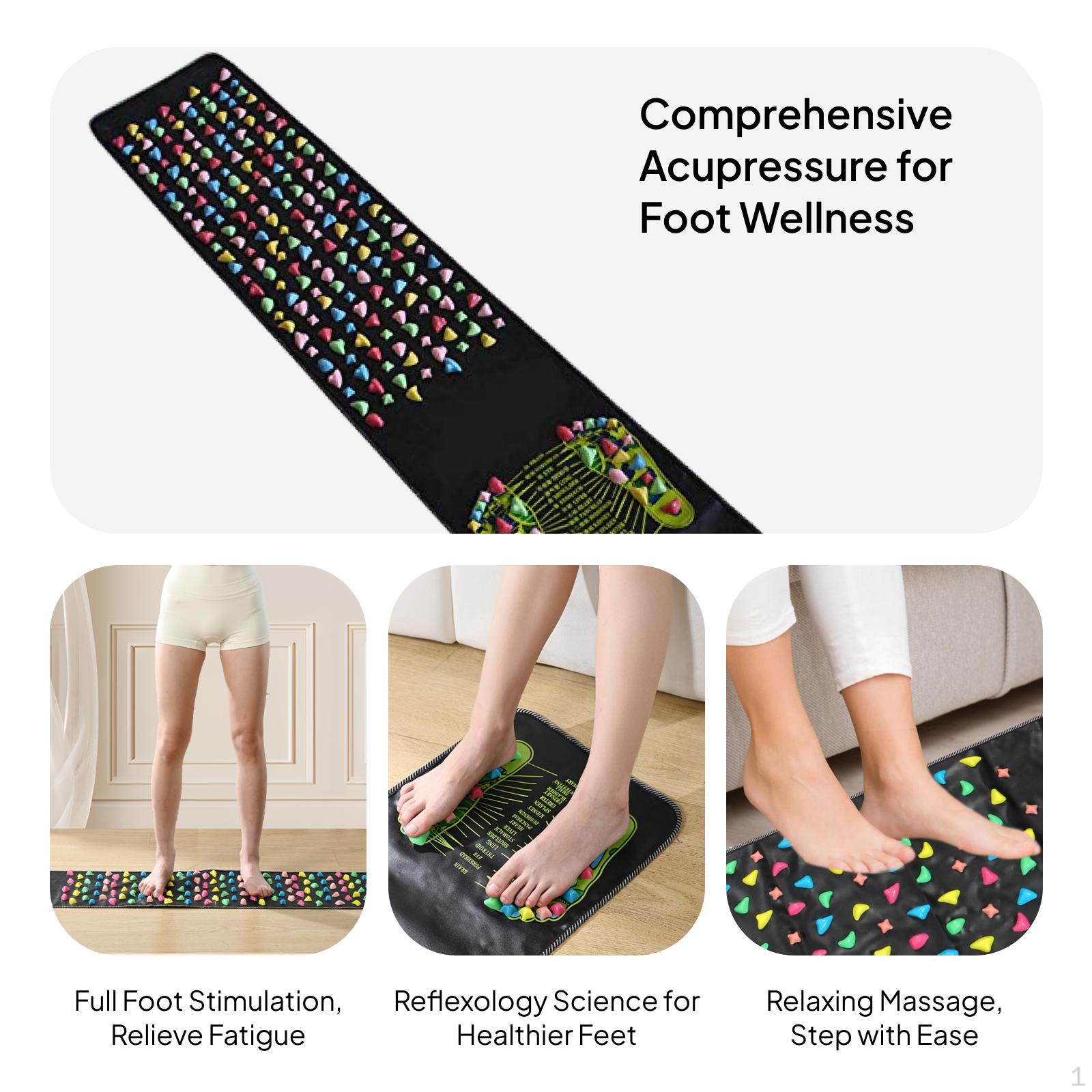 

Массаж стоп Рефлексология Ходьба по камням Портативный акупрессурный коврик Акупунктурный коврик для ванной комнаты Пожилые люди Стоять