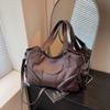 Rivet locomotive bag new niche retro handbag versatile commuter shoulder messenger tote bag women
