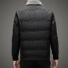 Herren Daunenjacke Herbst und Winter Neuer Stil Abnehmbarer Wollkragen Lässige Warme Daunenjacke für Herren