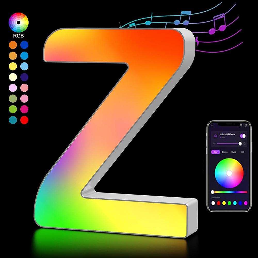Name Letter Alphabet Light Smart Number Lamp MeRGBW App LED Letters Light Game