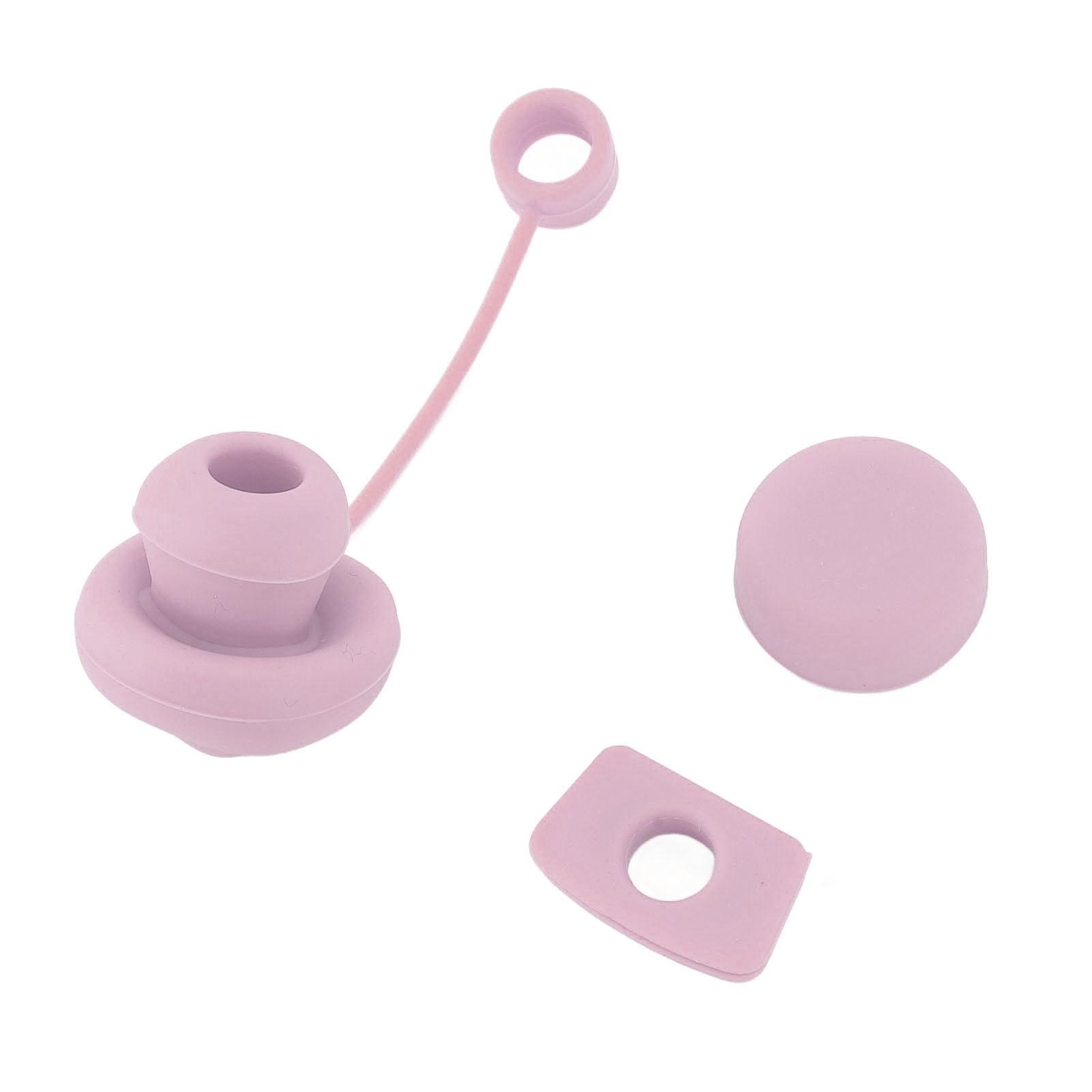 Set dopuri pentru paie din silicon Rezistente la praf Etanșe Reutilizabile Capace pentru vârfuri de paie de băut Sigilare Găuri de sticlă violet