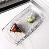 Nordic Crystal Glass Decorative Serving Tray