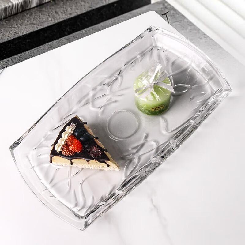 Nordic Crystal Glass Decorative Serving Tray