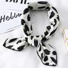 Novo lenço de seda quadrado moda feminina dot xadrez impressão neckerchief senhoras cachecóis de trabalho pequeno inverno foulard bandana faixa de cabelo