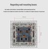 European Standard 86 Type French Socket Wall Power Supply 16A Tempered Glass Panel