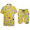 Psychedelic Magic Mushroom Men Sets Printed 3D Print Casual Shirt Beach Shorts Oversized 2Pcs Set Vacation Hawaiian Man Suits