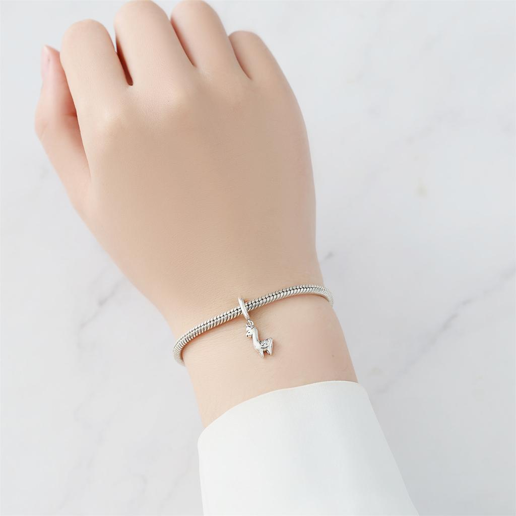 Genuine Copper Charm Luxurious Cute Alpaca Animal Pendants Bead Fits Bracelets DoItYourself Women Crafting Delicate Gifts