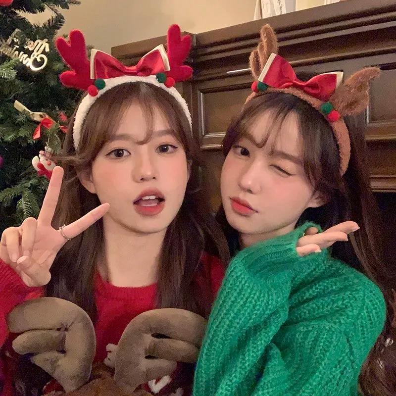 Christmas Tree Headband Clown Christmas Santa Claus Cosplay Girls Taking Photos Christmas Tree Hats Shooting Props Xmas Props
