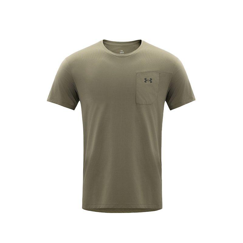 Under Armour SS25 Hiking Series Casual Sports UV Protection Breathable Cool Short Sleeve T-Shirt Men Tops Dark-Olive 15213263-0097