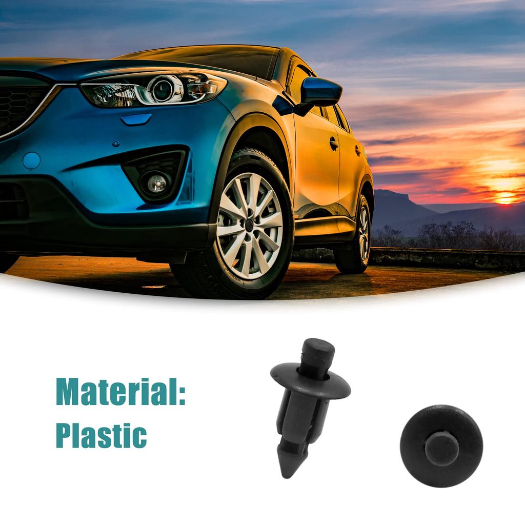 ACROPIX 20pcs Interior Trim Panel Push Rivet Car Door Clip Universal 6mm Hole Diameter Black