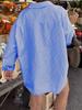 Summer 2025 Women's Casual Striped Long-Sleeve Shirt