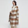 Women's Mid-Length Plaid Double-Sided Wool Coat