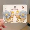 Mid-Autumn Hanfu Fairy Hair Clip - Women's & Children's Ancient Style Floral Tassel, Sweet Accessory for Girls