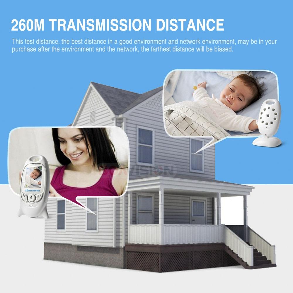 VB601 Video Baby Monitor Wireless 2.0'' LCD Babysitter 2 Way Talk Night Vision Temperature Security Nanny Camera 8 Lullabies