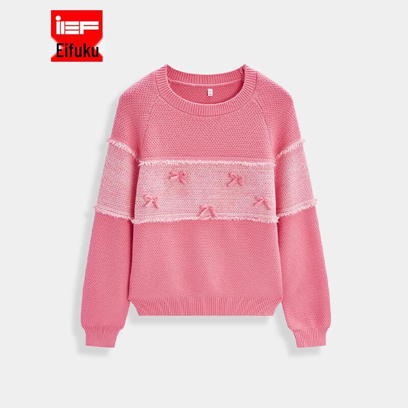 

IEF Women s 2025 Autumn/Winter Round Neck Knitted Top One Size