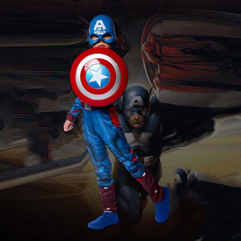 Premium Quality Kids Captain America Costume For Super Hero Avengers Fans