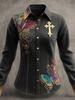 Women's Spring 2026 3D Retro Pattern Print Shirt