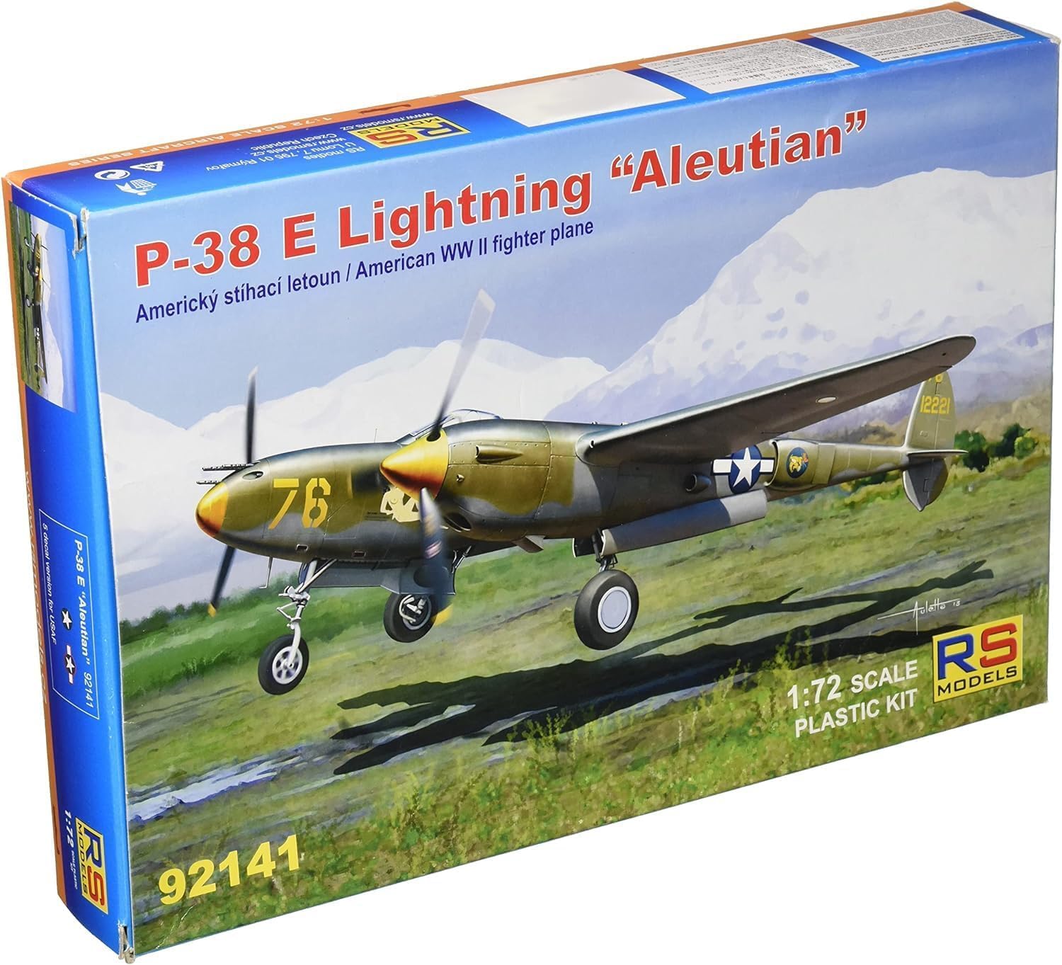 RS Model Lightning Aleutian Пластиковая модель 1/72 P-38E 92141