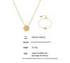 Qiong Yao 5A Zircon Heart & Flower Necklace Bracelet Set: Elegant European American Style