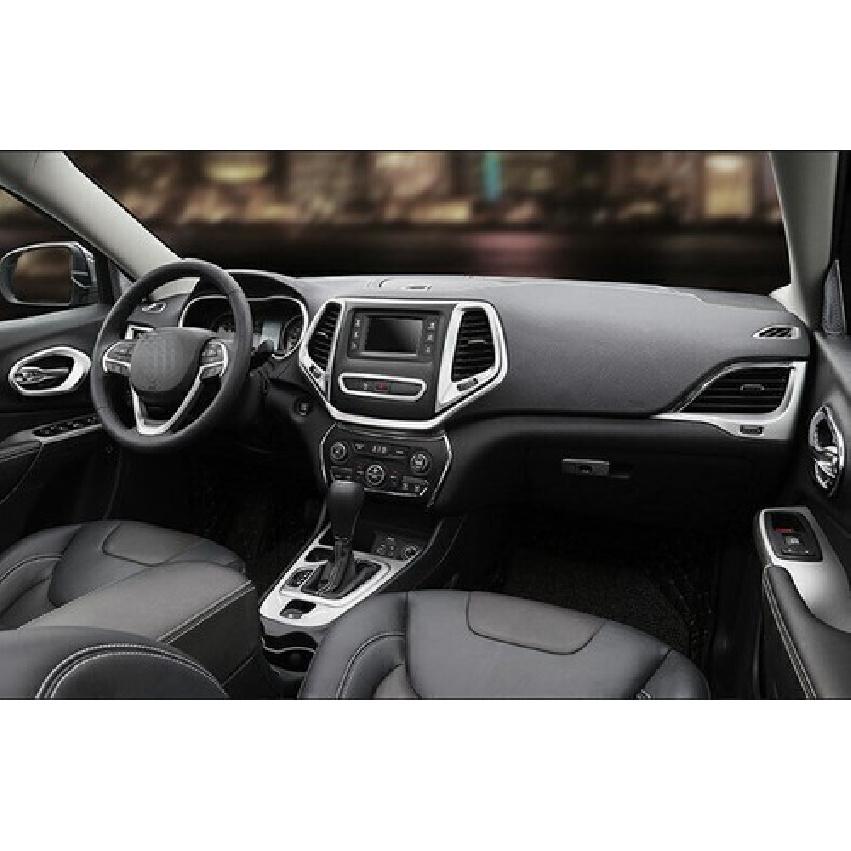 For Jeep Cherokee 14-2022 Matte Silver A Pillar Front Triangle Cover Trim 2PCS