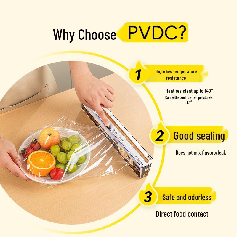 Kaoleshi PVDC Food-Grade Cling Film with Slide Cutter