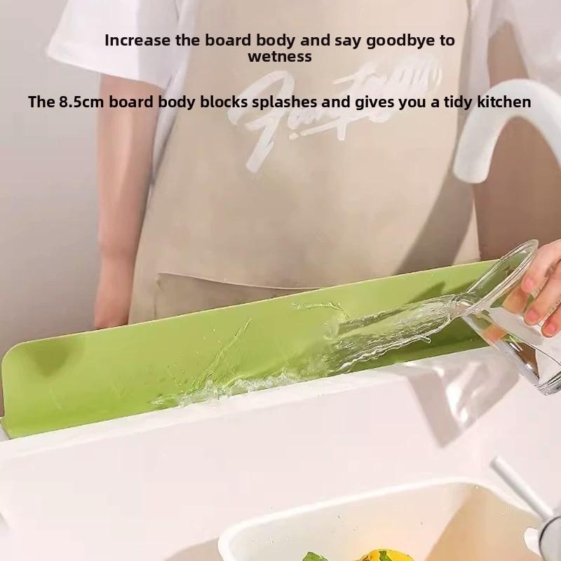 Sink Household Multifunctional Kitchen Sink Anti-splash One-piece Suction Cup Water Splashback
